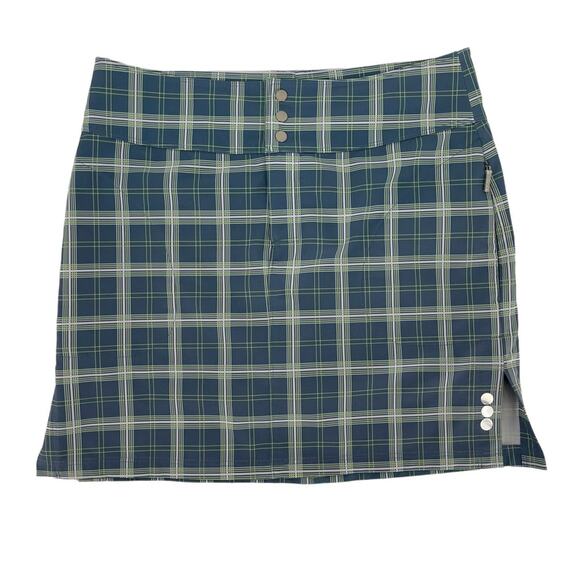 Jofit Blue White Green Plaid Golf Skirt Size 4 Size Pockets Back Pockets Summer - Picture 1 of 16